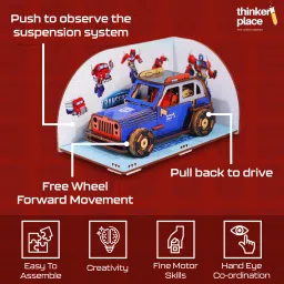 thinkerplace Transformers Optimus Prime DIY Car Kit | Build, Learn & Play image 3