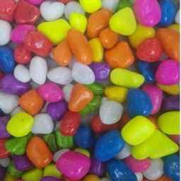 Decorative Multicolor Pebbles/Stone For Fish Aquarium, Garden, Vase, Plant, Home Decoration -e26 Painted Angular Rock Stone-picture-10