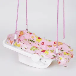 maanit Multipurpose (10 in 1) Pink Baby Carry Cot With Mosquito Net and Sun Shade Rocker and Bouncer image 4