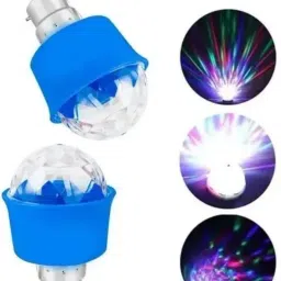 ambert 5W Multi-Color Temple LED Bulb: Enhance Your Sacred Space with Vibrant Light Disco Ball Set image 2