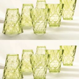 (Pack of 12) Unbreakable Water Juice Plastic (Green,Plastic) Glass Set Water/Juice Glass-image-27