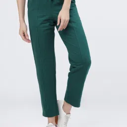 Women Solid Green Track Pants-image-31