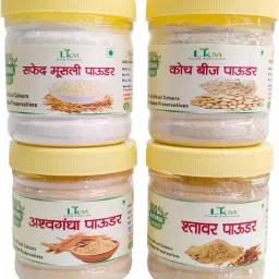 Combo pack Ashavgandha , Satavar,Safedmusli Koch Beej each 50 gm (200gm)-11