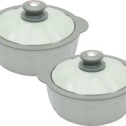 jaypee Hot Feast Twin Casserole Serving Set of 2 Inner Stainless Steel Serving Bowl Pack of 2 Serve Casserole Set-picture-37
