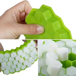 Rubber Flexible Silicone Honeycomb Shape 36 Cavity Ice Cube Trays f Multicolor Silicone Ice Cube Tray-image-26