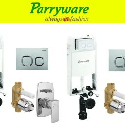 Half Frame Concealed Cistern, with divater body upper Euclid set of 2 pic 258 Dual Flush Tank-image-56