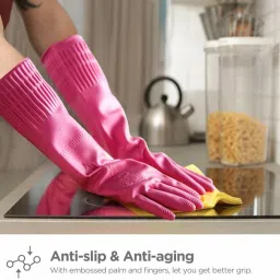 Long Slevees Rubber Washable Reusable Farming Agricular Garden Planting GK-41 Gardening Shoulder Glove-image-81