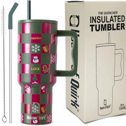 Stainless Steel Vacuum Double Insulated Tumbler with Handle and Straw 1200ML 1200 ml Bottle-image-22
