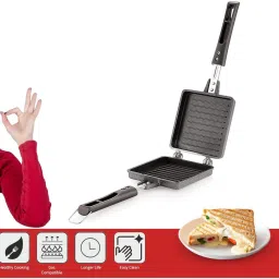 Easy to Use Gas Sandwich Toaster with Lock Clip Use Compatibility with Gas Toast-7