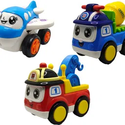 vaniha Unbreakable Four-Wheel Drive Friction Powered Diecast Toy Set-D96-picture-4