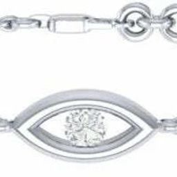 Diamtrendz Jewels Evil Eye BIS Hallmarked Pure Gold Platinum 14kt Cubic Zirconia Bracelet-image-79