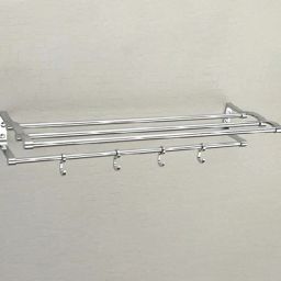 TOWEL RACK/TOWEL HOLDER/TOWEL STAND/TOWEL HANGER/TOWEL BAR/TOWEL ROD/TOWEL BAR ROBE STAINNY 24 INCHES (2 FEET) CHROME FINISHED SILVER Towel Holder-image-91