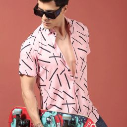 metronaut Men Regular Fit Printed Spread Collar Casual Shirt-picture-22