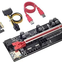 Xsentuals PCI-E VER009S-PLUS / 009S Plus / 8 Capacitor / 3 Power Supply / 1X to 16X Riser Card USB 3.0 PCIE Riser Graphics Extension Riser Adapter Card - GPU Riser - Mining Bitcoin Ethereum BTC ETH GDDR4 16 GB NVIDIA Chipset 64 bit 120 MHz Graphics Card-28