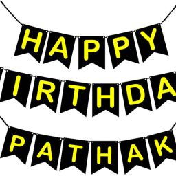 Happy Birthday Pathak / Printed Birthday Banner for Boys & Girls Banner-image-39