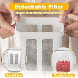 gaxquly Greek Yogurt Filter Hung Curd Maker with 1100ml Mesh Strainer for Soybean Milk Yogurt Maker image 4