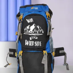 75 L Hand Duffel Bag - Trekking Bag Backpack Hiking Backpack Travel ( 1 year warranty) Rucksack Purple - Blue, Blue - Large Capacity-image-68