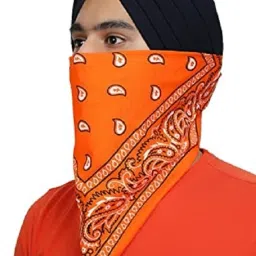 Tough Headwear Unisex Bandana For All Ages ["Orange"] Handkerchief-image-59