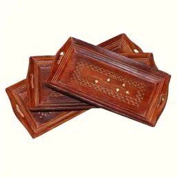 Handmade Wooden Coffee / Breakfast/ Tableware / Kitchenware Trays for Daily use Tray-image-5