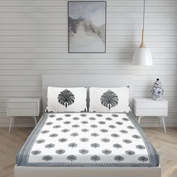 sj designer 180 TC Cotton Super King Printed Flat Bedsheet-picture-40