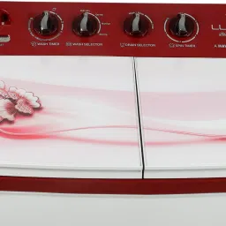 lloyd by havells 8 kg Semi Automatic Top Load Red, White image 5