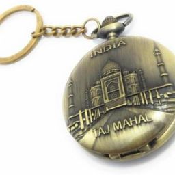 Msnakshatra India Taj Mahal Pocket Watch Metallic Key Chain India Taj Mahal Pocket Watch Metal Alloy Pocket Watch Chain-image-1