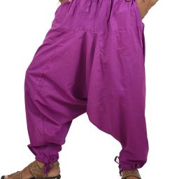 Solid Cotton Men Harem Pants-image-92