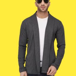 Men Jacket Style Full Sleeve Grey Shrug-image-84