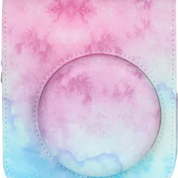 Zenko Instax Mini 12 Blue/Pink Watercolor Protective Camera Case PU Leather Carrying Bag case pouchCamera Bag-picture-18