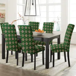hotkei Green Polycotton Geometric 14x18 Inches Chair Covers (Pack of 6)-picture-16