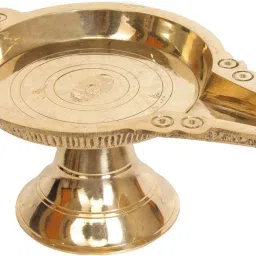 Brass Abhishekam Stand Patra for God Idols / Abhishek Patra Big Size Decorative Showpiece - 13.5 cm-15
