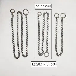any fashion 3 foot chain + 1 medium size lock with 3 keys + 2 small locks with 2 keys each Chain Lock image 2