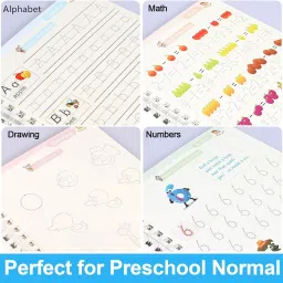 Reusable Magic Practice Copybook for Kids,Calligraphy Handwriting Book Set-10