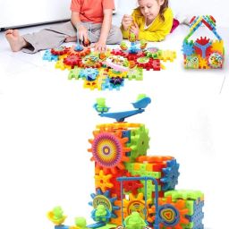 Miracle Brick Motorized Spinning Gear Building Block Interlock Toy 101 Pcs Kids-21