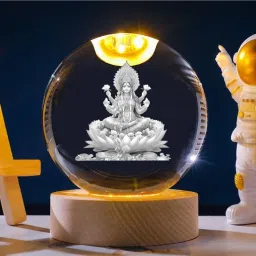 Goddess Laxmi 3D USB LED Crystal Ball Night Lamp Night Lamp-27