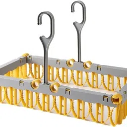 Foldable Clothes Drying Rack with Clips, Rotary Hook Hanger for Baby clothes Plastic Dress Hanger For Dress-image-12