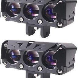 Universal 3-Lens LED Fog Lights Yellow/White Color Fog Lamp Motorbike, Car, Truck, Van LED (12 V, 60 W)-0