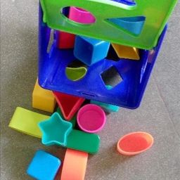 Shape Sorting Cube With 18 Shape And Different Color-CUBE BLUE-467--image-8