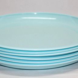 aqua blue 6 bpa free plates Dinner Plate-image-55