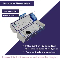nxsvaa GEOMETRY Box with two lock Multi-Layer strong plastic box and pouch (Blue) Geometry Box image 2