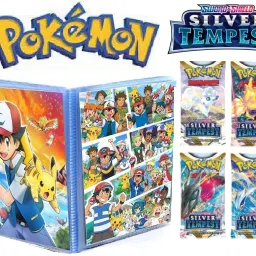 Pokemon Sword&Shield Silver Tempest 4 Booster Pack With 50 Cards Holding album-39