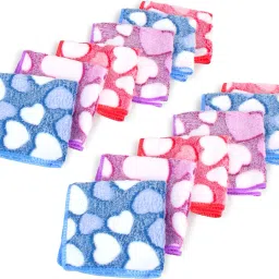NIFTER Heart Print Kid's Hankey Handkerchief Women Soft Cotton Hankies set for women ["Multicolor"] Handkerchief-image-44