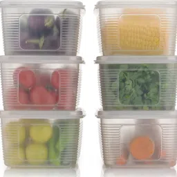 Plastic 6 Fridge Storage Boxes Storage Containers (1800 ML ) Storage Basket Storage Basket-picture-14