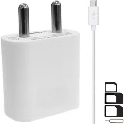Wall Charger Accessory Combo for Gionee P5 Mini, F103 Pro, M5 Lite, P7 Max, Pioneer P5L 2016, P5W, P7, Elife E8, Elife S7, Marathon M3, F103, M2, Pioneer P6, A1, S6s, Pioneer P5L LTE, CTRL V6L LTE, Elife S5.5, Elife E7, Pioneer P4, P2S, Elife E6, Pioneer P3S, F103, P4S, Pioneer P3, CTRL V4S, Elife E3, GPad G5, GPad G3, Elife E7 Mini, CTRL V5 Charger With 1 Meter Micro USB Charging Data Cable And SIM Adapter-1