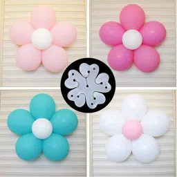 Solid Reusable 10 Pcs Flower Shape Balloon Clips Sticker for Kids Birthday Decorations Balloon-image-26