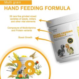 Multi Grain Mix Fine Powdered Hand Feeding Formula For All New Born Baby Birds 0.25 kg Dry New Born, Young Bird Food-25