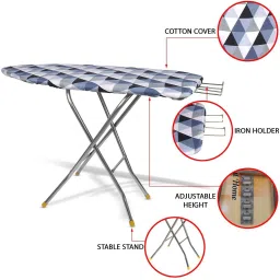 wooden Self Standing Folding Ironing Board (Color May Vary, Multi-Color) Ironing Board-97