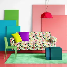 artzfolio AZ5007995SOF_FB_RF_R-SP_D56^80_VL Geometric Retro Triangle D1 Velvet Sofa Fabric Sofa Fabric image 3