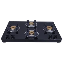 Elica 694 CT VETRO 2J (TKN CROWN DT SERIES) Toughened Glass Top 4 Burner Manual Gas Stove (Ultra Slim Frame, Black)-picture-21