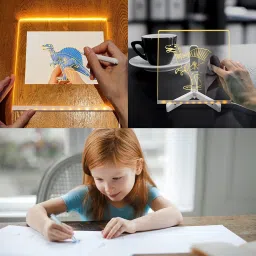 nyrwana delivering smiles in inida Acrylic Writing Board with Pen & Light, LED Message Board, Rewritable Study Lamp image 2